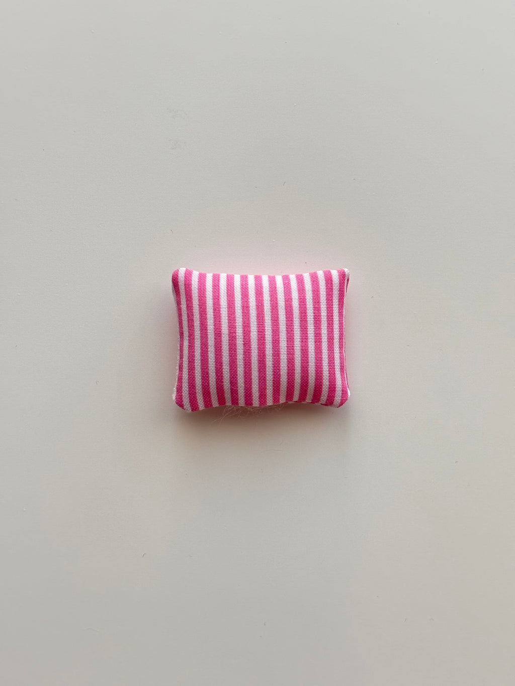 MINIATURE PILLOW & BLANKY | SOFT PINK STRIPES |