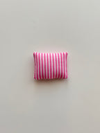 MINIATURE PILLOW & BLANKY | SOFT PINK STRIPES |