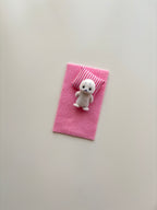 MINIATURE PILLOW & BLANKY | SOFT PINK STRIPES |
