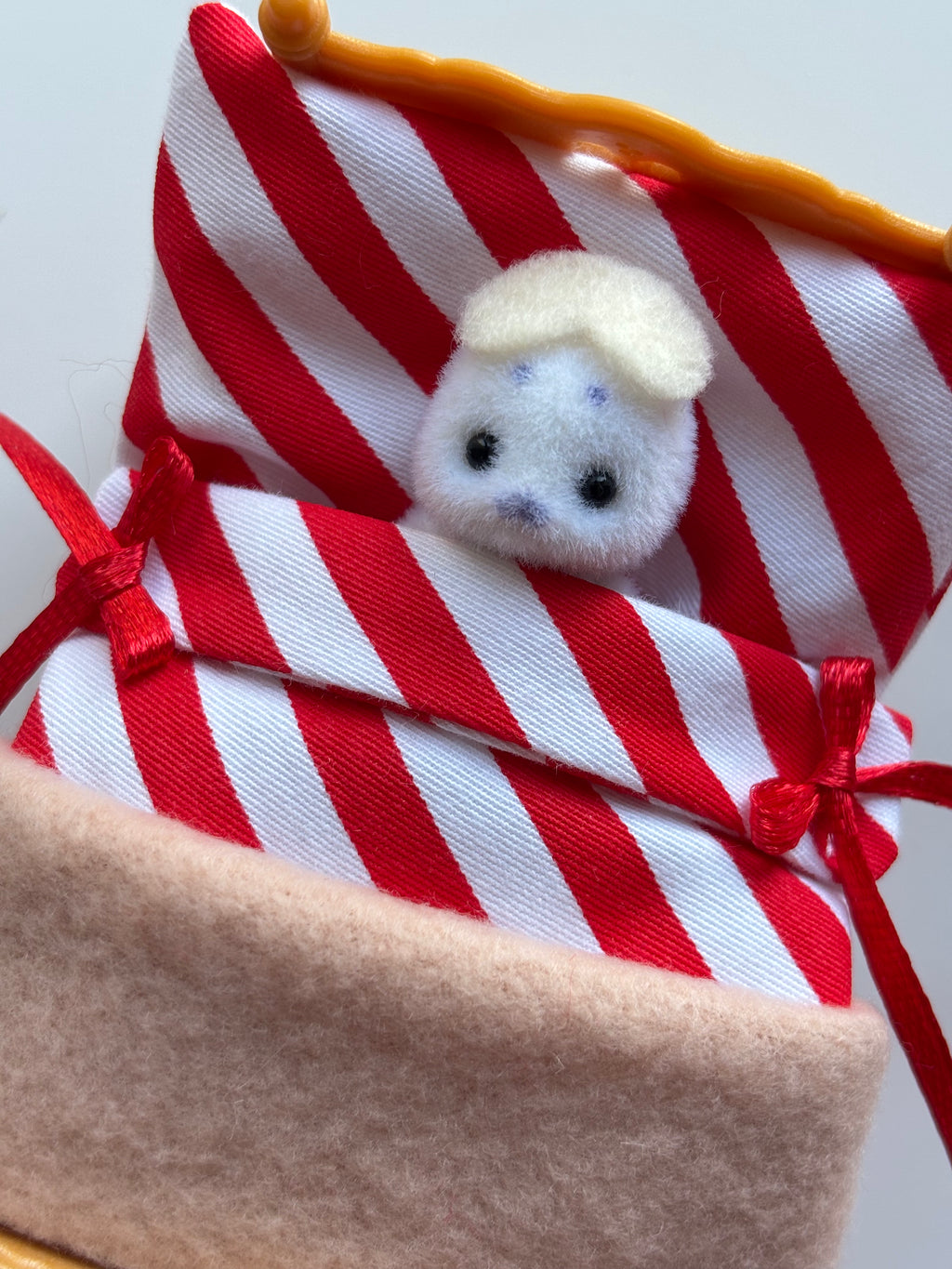 Sleeping Set for Sylvanian Babies | XMAS STRIPES |