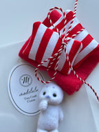 SET: 2x Miniature Pillow & 1x Red Blanket | STRAIGHT STRIPES |